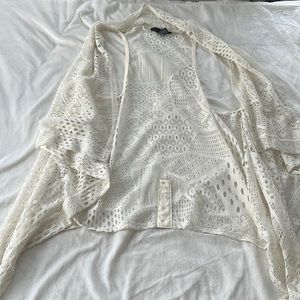 Draped Waterfall Crochet Sweater